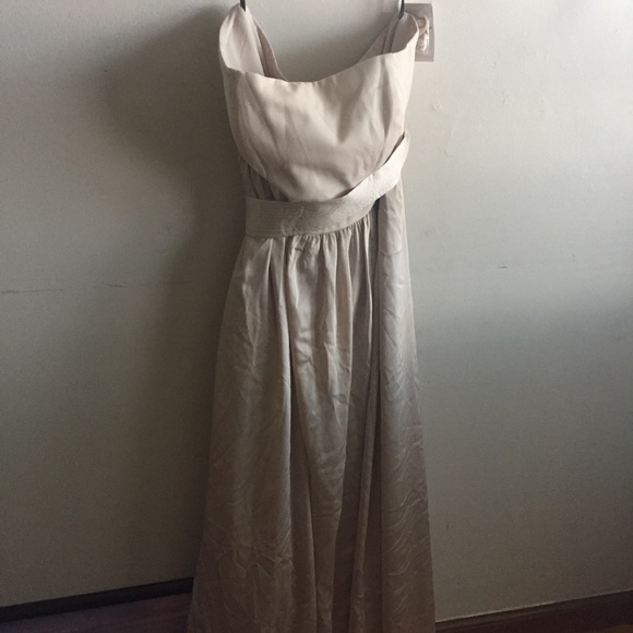 NWT Vera Wang Long Strapless Bridesmaid Dress Belt - Picture 3 of 8
